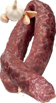 Traditionelle Knoblauch-Salami Meraner Metzgerei