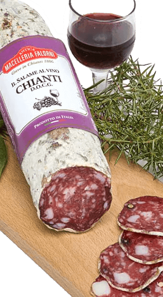 Salame al vino Chianti DOCG Macelleria Falorni - Salami mit Chianti Wein DOCG