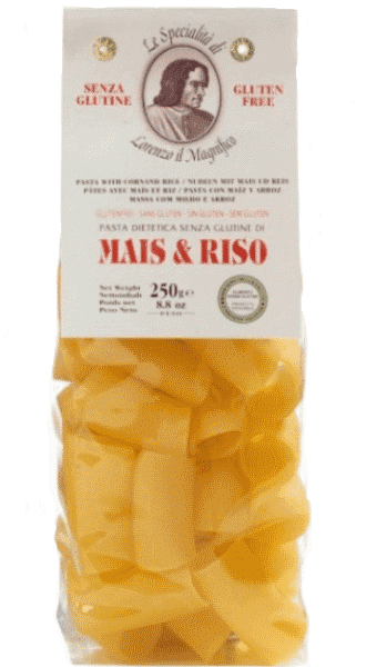 Lorenzo il Magnifico Paccheri mit Mais und Reis - glutenfrei 250g