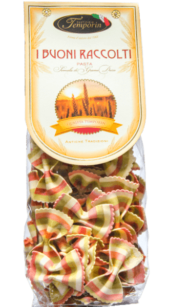 Pastificio Temporin Farfalle Tricolore Italia 250g