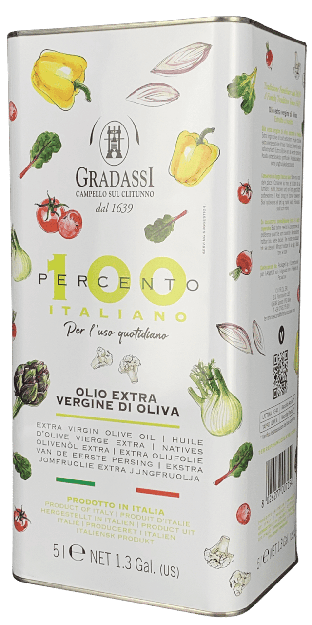 100 Percento Italiano Olio Extra Vergine di Oliva 5L - Gradassi