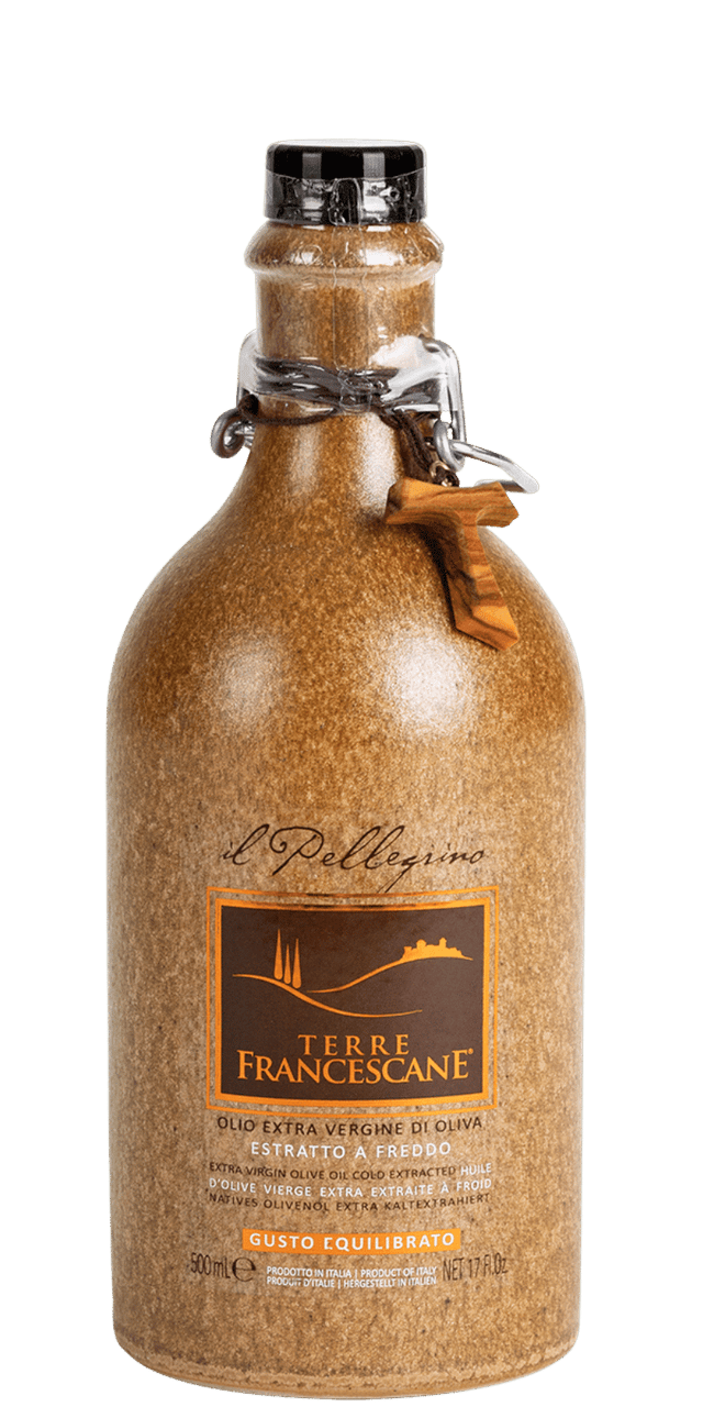 'Il Pellegrino' Olio Extra Vergine di Oliva Keramikflasche - Terre Francescane