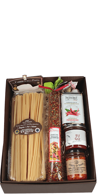 Pasta-Set mit feuriger Note