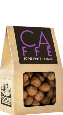 Kaffeebohnen umhüllt von feiner Zartbitterschokolade Ciocomiti