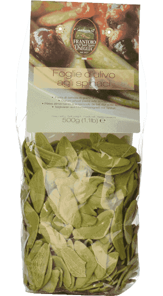 Frantoio Sant'Agata D'oneglia Foglie d'ulivo agli spinaci - Pasta Spezialität mit Spinat 500g