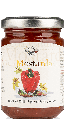 Paprika und Chili Mostarda Alpe Pragas 160g