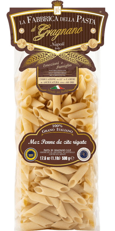E'Mez Penne 'de zite' Rigate IGP La Fabbrica della Pasta Pasta di Gragnano