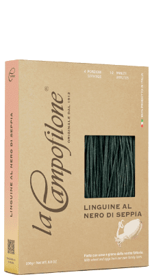 La Campofilone Linguine al nero di seppia - mit Tinte vom Tintenfisch 250g