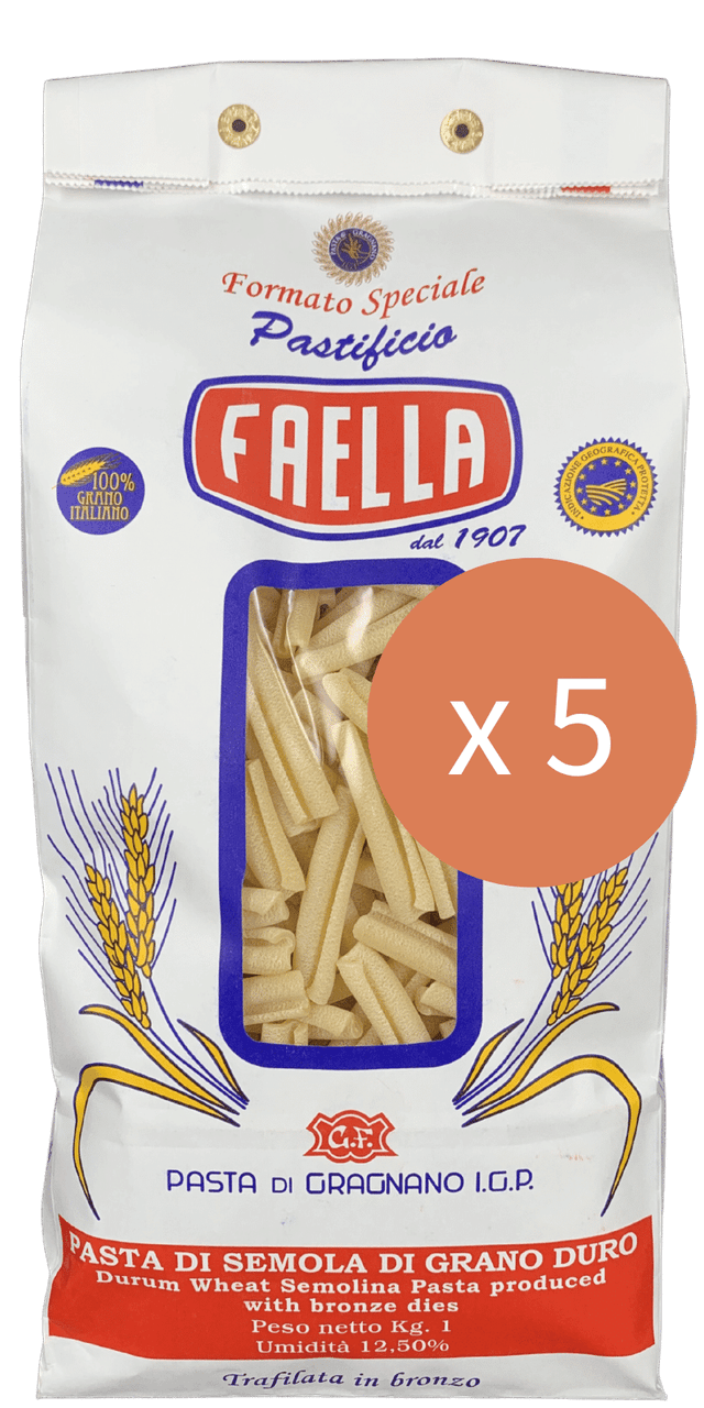 Caserecci 5 x 1kg - Pastificio Faella Pasta di Gragnano IGP