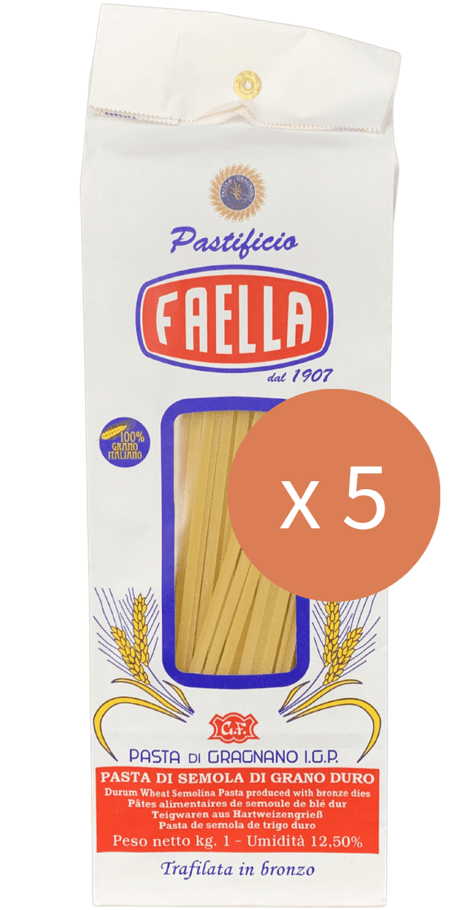 Linguine 5 x 1kg - Pastificio Faella Pasta di Gragnano IGP