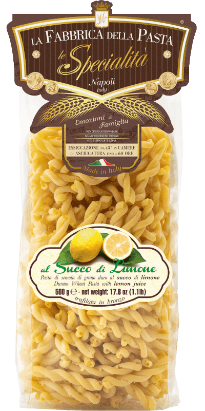 Riccioli al limone IGP La Fabbrica della Pasta Pasta di Gragnano