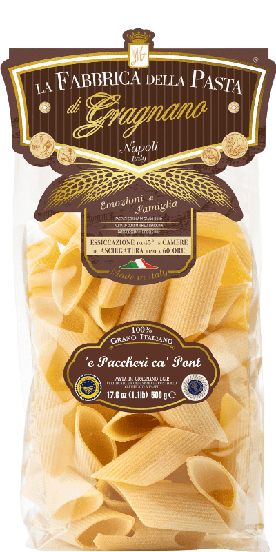 E' Paccheri Ca' Pont Rigati IGP 500g La Fabbrica della Pasta Pasta di Gragnano