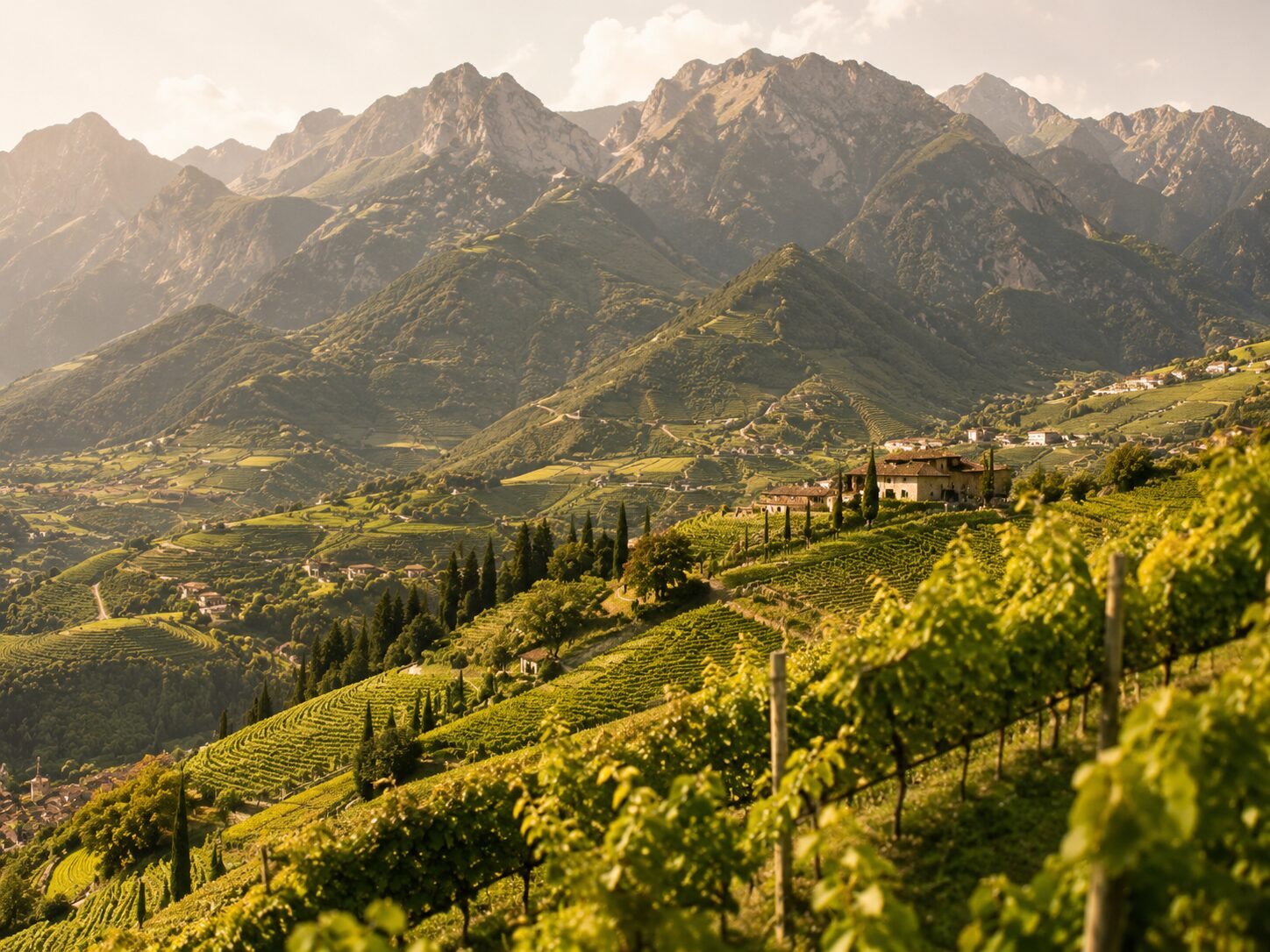 Suedtiroler Weinberge als Weinwissen-Einstieg