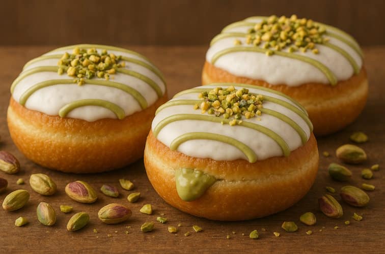 PIstazienkrapfen-mit Glasur