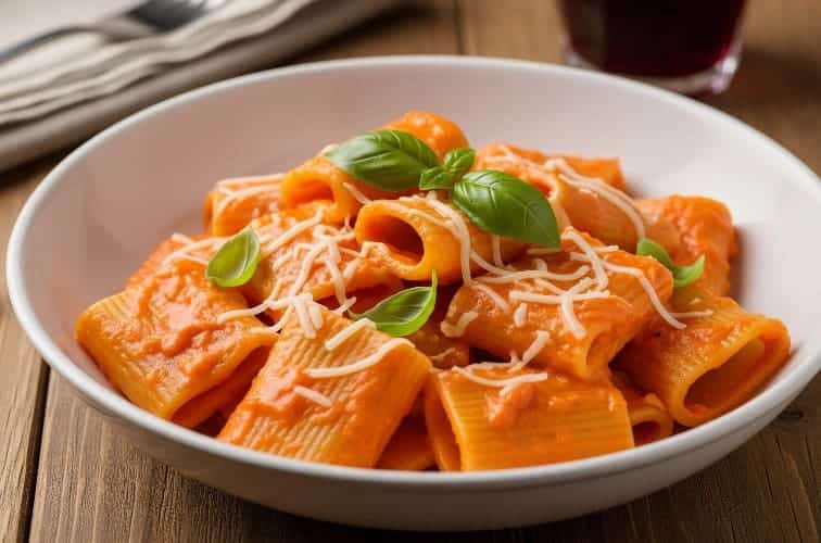 Paccheri alla Vittorio italienisches Gericht