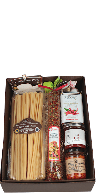 Pasta-Set mit feuriger Note